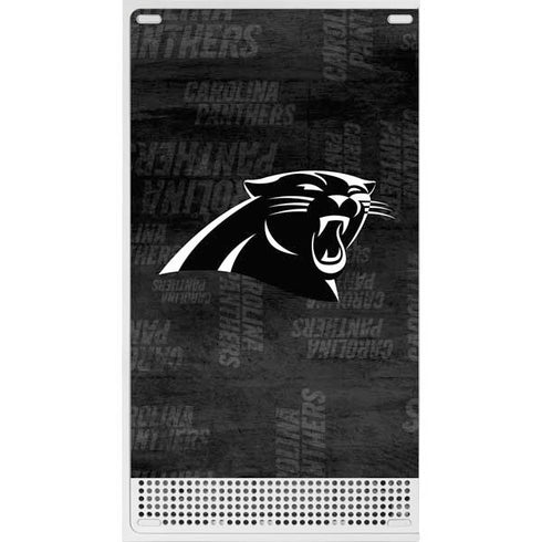 NFL Carolina Panthers Black & White Xbox Series S Console Skin